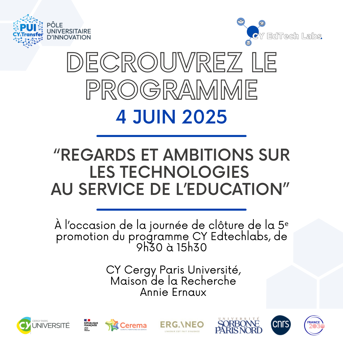Clôture de la 5ᵉ promotion CY Edtechlabs