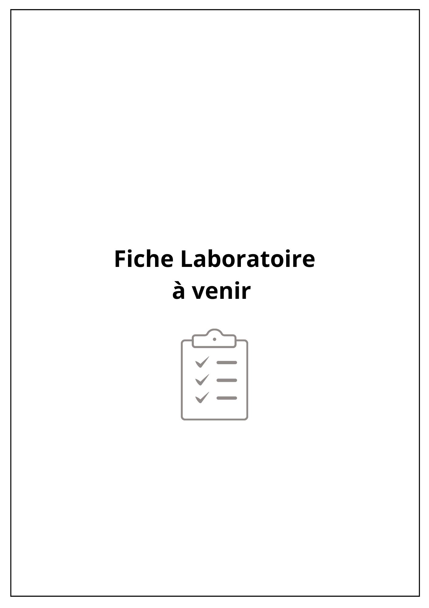 Fiche laboratoire à venir