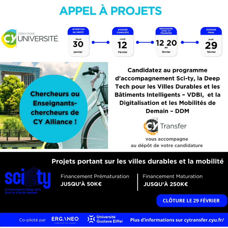 Candidatez au programme d'accompagnement Sci-Ty