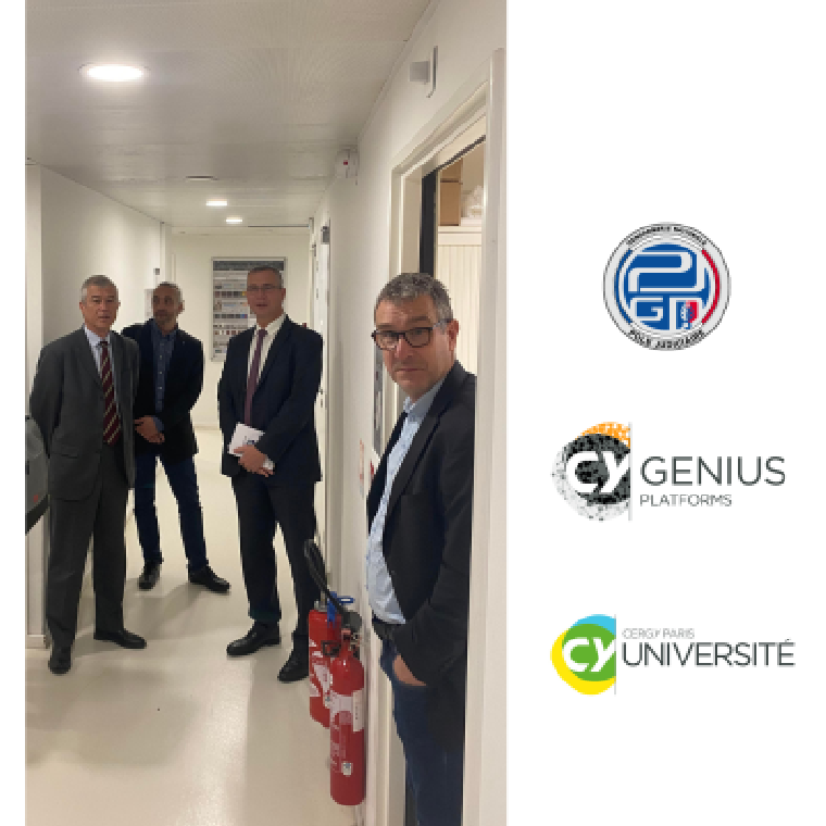 M. Gilles Martin, nouveau Commandant PJGN est venu à la rencontre des CY Genius Platforms